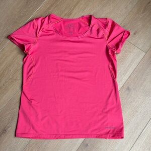 Patagonia Women's Vibrant Pink Short Sleeve Performance Workout Shirt, Medium